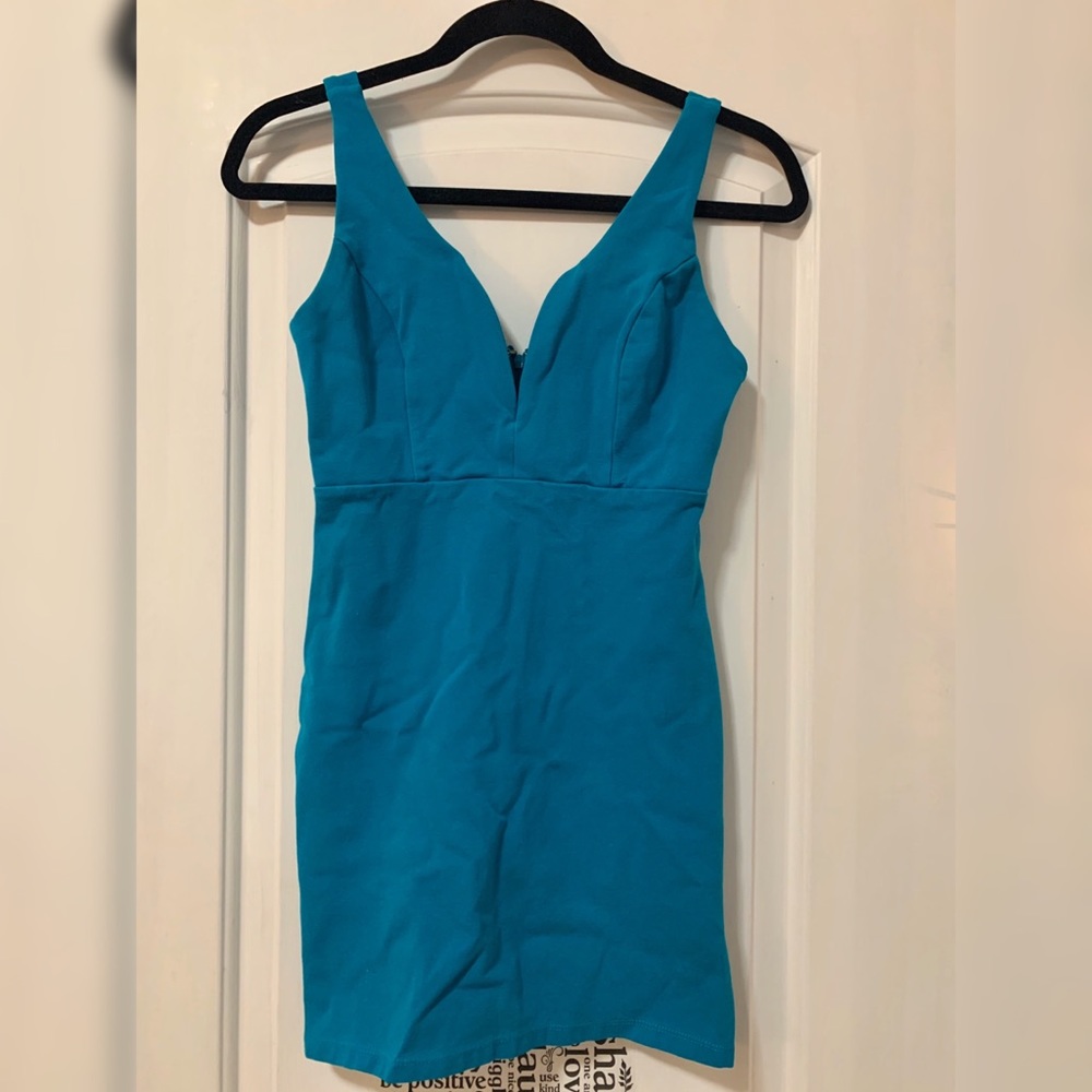 Blue mini dress